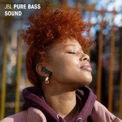Jbl wave flex 2, écouteurs sans fil bleutooth, 40 h d'autonomie, son pure bass, technologie smart ambient, résistance à l'eau et