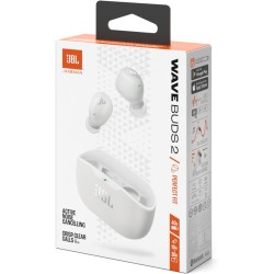 Jbl wave buds 2, écouteurs sans fil bleutooth, 40 h d'autonomie, son pure bass, technologie smart ambient, résistance à l'eau et