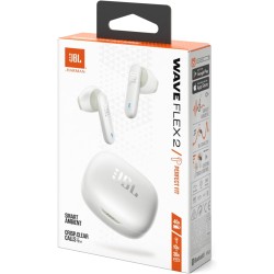 Jbl wave flex 2, écouteurs sans fil bleutooth, 40 h d'autonomie, son pure bass, technologie smart ambient, résistance à l'eau et