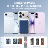 Batterie Externe iPhone Magnétique, Compatible avec MagSafe 10000mAh sans Fil Power Bank Charge Rapide avec 2 Câbles Intégrés Af