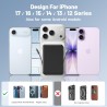 Batterie Externe iPhone Magnétique, Compatible avec MagSafe 10000mAh sans Fil Power Bank Charge Rapide avec 2 Câbles Intégrés Af