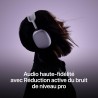 Apple airpods max casque circum-auriculaire sans fil, réduction active du bruit de niveau pro, mode transparence, audio spatial 
