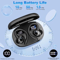 Ecouteurs bleutooth sans fil sport, 2025 écouteur bleutooth 5.4 avec 4 enc mic, 60+hrs ecouteurs sans fil hifi stéréo, ip7 étanc
