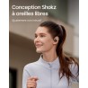 Shokz écouteurs à oreilles libres openfit air, casque bleutooth sans fil avec microphone, écouteurs avec crochet d'oreille air, 