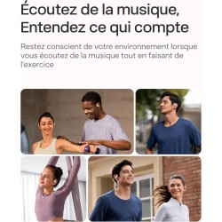 Shokz écouteurs à oreilles libres openfit air, casque bleutooth sans fil avec microphone, écouteurs avec crochet d'oreille air, 