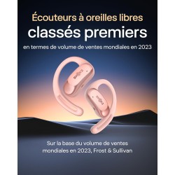 Shokz écouteurs à oreilles libres openfit air, casque bleutooth sans fil avec microphone, écouteurs avec crochet d'oreille air, 