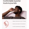 Shokz écouteurs à oreilles libres openfit air, casque bleutooth sans fil avec microphone, écouteurs avec crochet d'oreille air, 