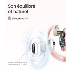 Shokz écouteurs à oreilles libres openfit air, casque bleutooth sans fil avec microphone, écouteurs avec crochet d'oreille air, 