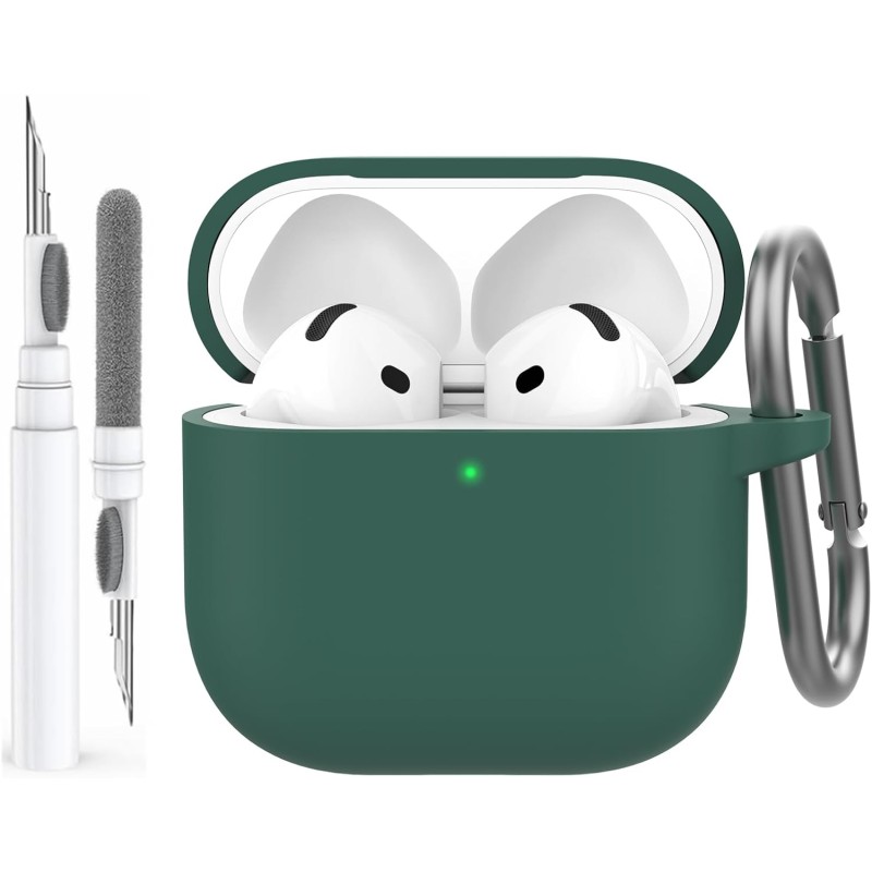 AhaStyle Coque AirPods 4 (2024) avec Kit Nettoyage Silicone Étui Protection pour AirPods 4ème Génération Anti-Rayures Housse pou