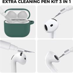 AhaStyle Coque AirPods 4 (2024) avec Kit Nettoyage Silicone Étui Protection pour AirPods 4ème Génération Anti-Rayures Housse pou
