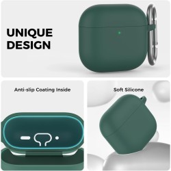 AhaStyle Coque AirPods 4 (2024) avec Kit Nettoyage Silicone Étui Protection pour AirPods 4ème Génération Anti-Rayures Housse pou