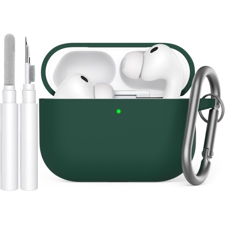 AhaStyle Coque AirPods Pro 3 (2025) avec Kit Nettoyage Silicone Étui Protection pour AirPods Pro 3ème Génération [avec Mousqueto