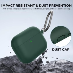 AhaStyle Coque AirPods Pro 3 (2025) avec Kit Nettoyage Silicone Étui Protection pour AirPods Pro 3ème Génération [avec Mousqueto