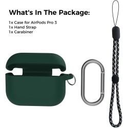 AhaStyle Coque AirPods Pro 3 (2025) avec Kit Nettoyage Silicone Étui Protection pour AirPods Pro 3ème Génération [avec Mousqueto