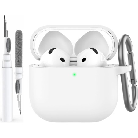 AhaStyle Coque AirPods 4 (2024) avec Kit Nettoyage Silicone Étui Protection pour AirPods 4ème Génération Anti-Rayures Housse pou