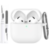 AhaStyle Coque AirPods 4 (2024) avec Kit Nettoyage Silicone Étui Protection pour AirPods 4ème Génération Anti-Rayures Housse pou