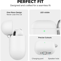 AhaStyle Coque AirPods 4 (2024) avec Kit Nettoyage Silicone Étui Protection pour AirPods 4ème Génération Anti-Rayures Housse pou