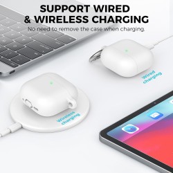 AhaStyle Coque AirPods 4 (2024) avec Kit Nettoyage Silicone Étui Protection pour AirPods 4ème Génération Anti-Rayures Housse pou