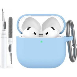 AhaStyle Coque AirPods 4 (2024) avec Kit Nettoyage Silicone Étui Protection pour AirPods 4ème Génération Anti-Rayures Housse pou