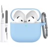 AhaStyle Coque AirPods 4 (2024) avec Kit Nettoyage Silicone Étui Protection pour AirPods 4ème Génération Anti-Rayures Housse pou