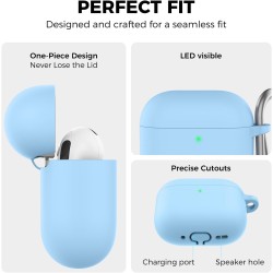 AhaStyle Coque AirPods 4 (2024) avec Kit Nettoyage Silicone Étui Protection pour AirPods 4ème Génération Anti-Rayures Housse pou
