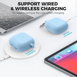 AhaStyle Coque AirPods 4 (2024) avec Kit Nettoyage Silicone Étui Protection pour AirPods 4ème Génération Anti-Rayures Housse pou