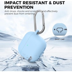 AhaStyle Coque AirPods 4 (2024) avec Kit Nettoyage Silicone Étui Protection pour AirPods 4ème Génération Anti-Rayures Housse pou