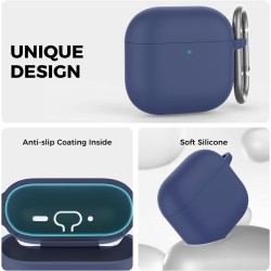 AhaStyle Coque AirPods 4 (2024) avec Kit Nettoyage Silicone Étui Protection pour AirPods 4ème Génération Anti-Rayures Housse pou