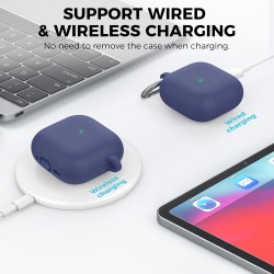 AhaStyle Coque AirPods 4 (2024) avec Kit Nettoyage Silicone Étui Protection pour AirPods 4ème Génération Anti-Rayures Housse pou