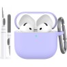AhaStyle Coque AirPods 4 (2024) avec Kit Nettoyage Silicone Étui Protection pour AirPods 4ème Génération Anti-Rayures Housse pou