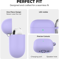 AhaStyle Coque AirPods 4 (2024) avec Kit Nettoyage Silicone Étui Protection pour AirPods 4ème Génération Anti-Rayures Housse pou
