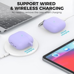 AhaStyle Coque AirPods 4 (2024) avec Kit Nettoyage Silicone Étui Protection pour AirPods 4ème Génération Anti-Rayures Housse pou