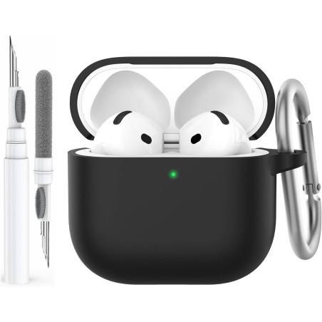 AhaStyle Coque AirPods 4 (2024) avec Kit Nettoyage Silicone Étui Protection pour AirPods 4ème Génération Anti-Rayures Housse pou