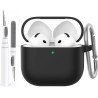 AhaStyle Coque AirPods 4 (2024) avec Kit Nettoyage Silicone Étui Protection pour AirPods 4ème Génération Anti-Rayures Housse pou
