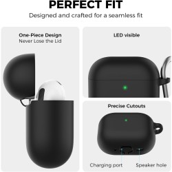 AhaStyle Coque AirPods 4 (2024) avec Kit Nettoyage Silicone Étui Protection pour AirPods 4ème Génération Anti-Rayures Housse pou