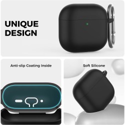 AhaStyle Coque AirPods 4 (2024) avec Kit Nettoyage Silicone Étui Protection pour AirPods 4ème Génération Anti-Rayures Housse pou