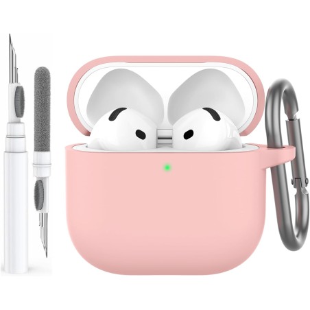 AhaStyle Coque AirPods 4 (2024) avec Kit Nettoyage Silicone Étui Protection pour AirPods 4ème Génération Anti-Rayures Housse pou