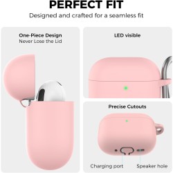 AhaStyle Coque AirPods 4 (2024) avec Kit Nettoyage Silicone Étui Protection pour AirPods 4ème Génération Anti-Rayures Housse pou