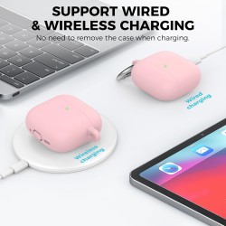 AhaStyle Coque AirPods 4 (2024) avec Kit Nettoyage Silicone Étui Protection pour AirPods 4ème Génération Anti-Rayures Housse pou