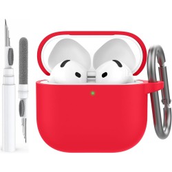 AhaStyle Coque AirPods 4 (2024) avec Kit Nettoyage Silicone Étui Protection pour AirPods 4ème Génération Anti-Rayures Housse pou