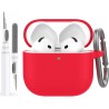 AhaStyle Coque AirPods 4 (2024) avec Kit Nettoyage Silicone Étui Protection pour AirPods 4ème Génération Anti-Rayures Housse pou