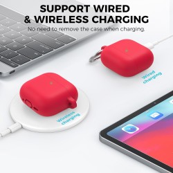 AhaStyle Coque AirPods 4 (2024) avec Kit Nettoyage Silicone Étui Protection pour AirPods 4ème Génération Anti-Rayures Housse pou