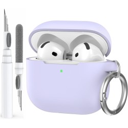 AhaStyle Coque AirPods 4 (2024) avec Kit Nettoyage Silicone Étui Protection pour AirPods 4ème Génération Anti-Rayures Housse pou
