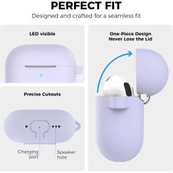 AhaStyle Coque AirPods 4 (2024) avec Kit Nettoyage Silicone Étui Protection pour AirPods 4ème Génération Anti-Rayures Housse pou