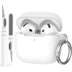 AhaStyle Coque AirPods 4 (2024) avec Kit Nettoyage Silicone Étui Protection pour AirPods 4ème Génération Anti-Rayures Housse pou