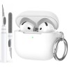 AhaStyle Coque AirPods 4 (2024) avec Kit Nettoyage Silicone Étui Protection pour AirPods 4ème Génération Anti-Rayures Housse pou