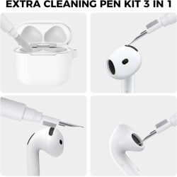 AhaStyle Coque AirPods 4 (2024) avec Kit Nettoyage Silicone Étui Protection pour AirPods 4ème Génération Anti-Rayures Housse pou