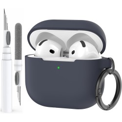 AhaStyle Coque AirPods 4 (2024) avec Kit Nettoyage Silicone Étui Protection pour AirPods 4ème Génération Anti-Rayures Housse pou