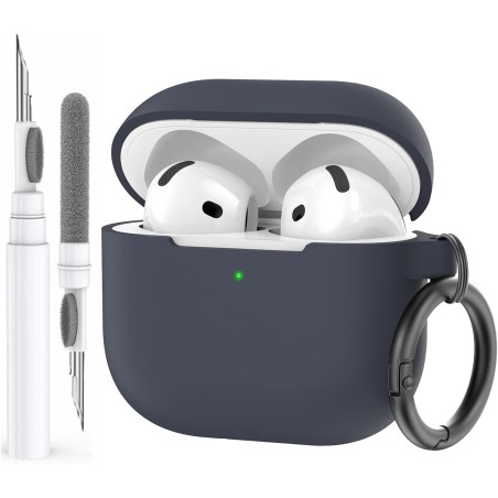 AhaStyle Coque AirPods 4 (2024) avec Kit Nettoyage Silicone Étui Protection pour AirPods 4ème Génération Anti-Rayures Housse pou