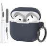 AhaStyle Coque AirPods 4 (2024) avec Kit Nettoyage Silicone Étui Protection pour AirPods 4ème Génération Anti-Rayures Housse pou